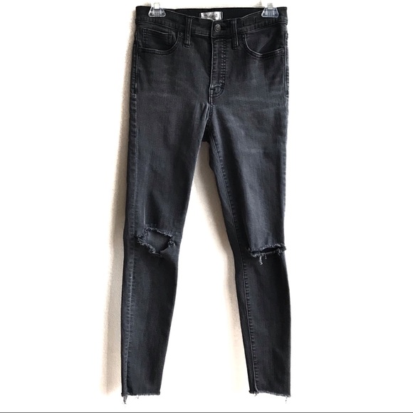 Madewell Denim - Madewell 9" High-Rise Skinny Jeans Faded Black 29T